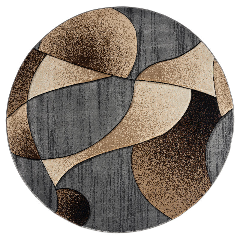 Wrought Studio Nekizia Abstract Brown/Gray Area Rug & Reviews Wayfair